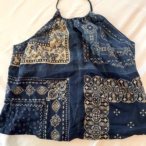 NEW!  Never worn! Bandana cotton halter size large fits like a medium.
